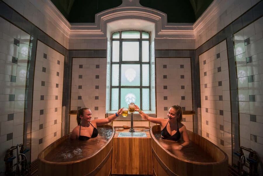 Beer Spa with optional Széchenyi Bath Tickets - Unlimited Draft Beer, Tapped by You in the Tub