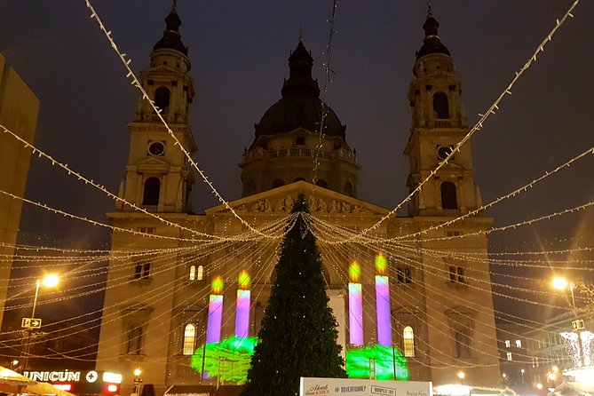 Budapest Christmas Market Tour with Basilica visit & Chimney cake - Walking the Danube promenade for illuminated city views