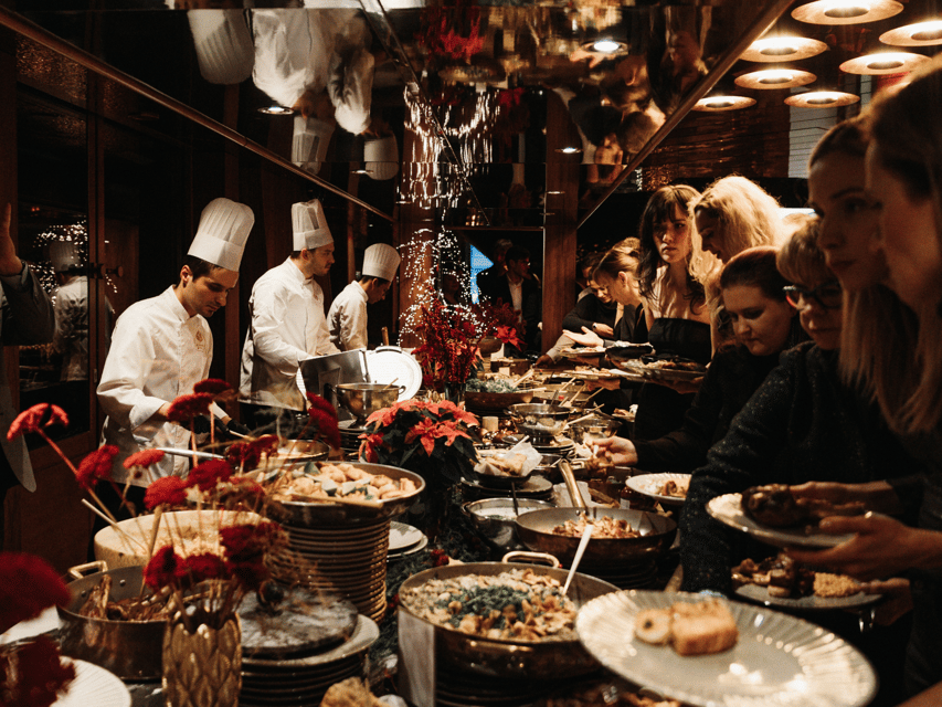 Budapest: Dinner Cruise with Live Music & Unlimited Drinks - Dinner onboard: show-kitchen plates plus buffet rhythm