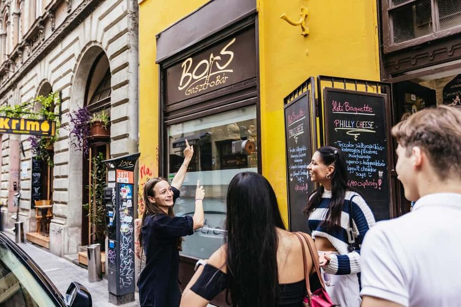 Budapest Food Walking Tour: Eat, Sip & Explore Like a Local - Stop 1: Street food time with Hungarian soup and Lángos