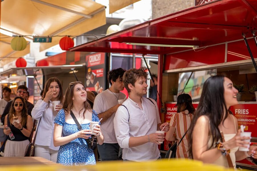 Budapest: Guided Food Tour with Wine, Beer, and Shots - Street food first: lángos and Hungarian soup, eaten the local way