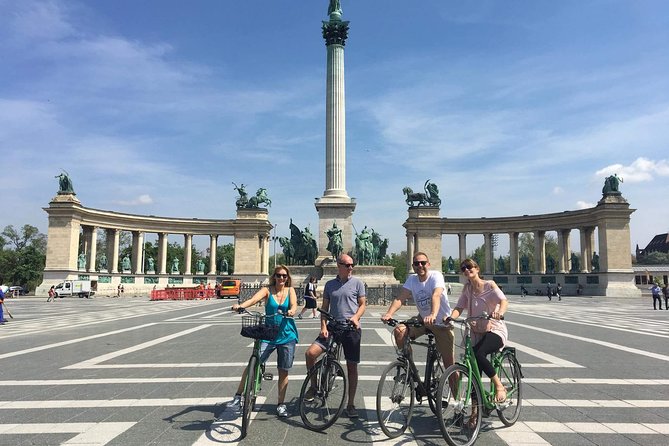 Budapest Highlights Bike Tour - Szabadsag ter and the Soviet Monument stop, what Communism looked like in the streets