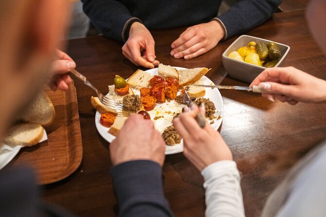 Budapest Tipsy Food Tour with Wines, Small Group & Local Guide - Váci Street street food crawl: langos and chimney cake in motion