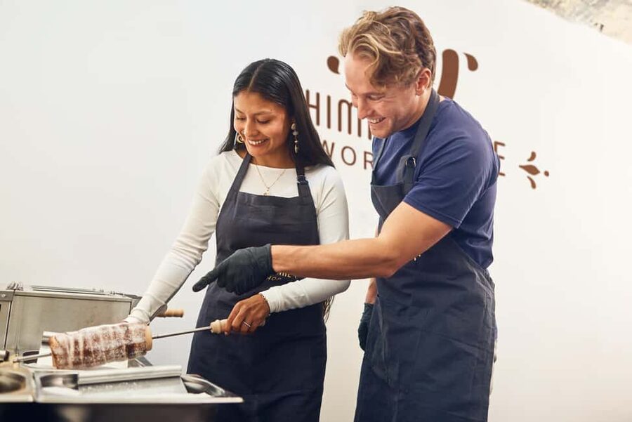 Budapest: Traditional Chimney Cake (Kürtőskalács) Workshop - What you get included: tools, apron, hot drink, and a certificate