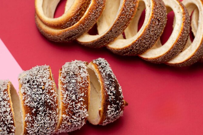Chimney Cake Workshop Budapest Downtown - Kürtőskalács Class - Flavor Rolling Station: Choosing Cinnamon, Coconut, or Sugar