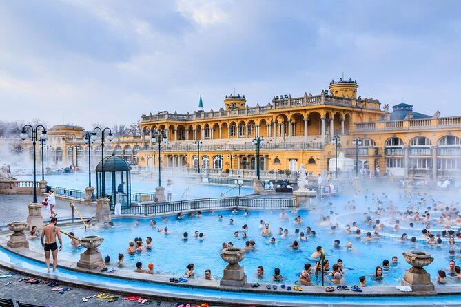 Entrance to Szechenyi Spa in Budapest - Stop 1: Szechenyi Baths and Pool complex, your day starts with the first soak