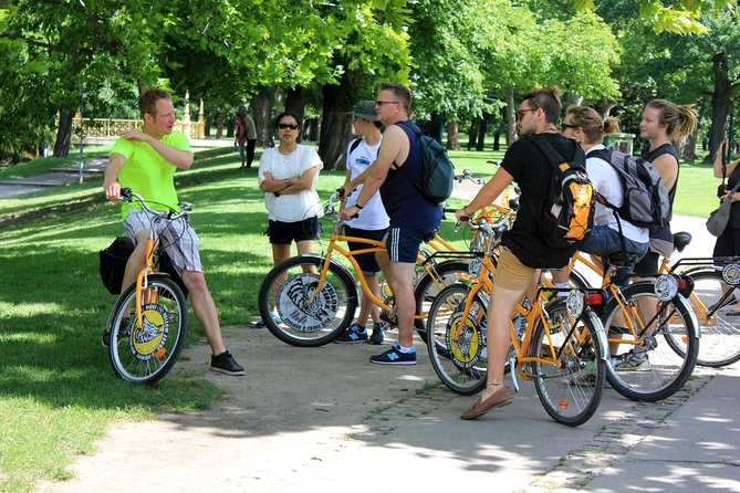 Private Budapest Bike Tour with Cafe Stop - City Park stops: Széchenyi Baths and Vajdahunyad Castle angles